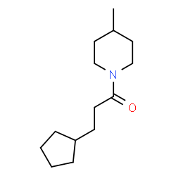 ChemSpider 2D Image | 3-Cyclopentyl-1-(4-methyl-1-piperidinyl)-1-propanone | C14H25NO
