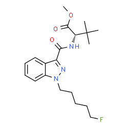 ChemSpider 2D Image | Methyl N-{[1-(5-fluoropentyl)-1H-indazol-3-yl]carbonyl}-3-methyl-L-valinate | C20H28FN3O3