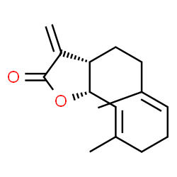 ChemSpider 2D Image | (3aS,6E,10E,11aS)-6,10-Dimethyl-3-methylene-3a,4,5,8,9,11a-hexahydrocyclodeca[b]furan-2(3H)-one | C15H20O2