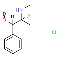 ChemSpider 2D Image | 2-(Methylamino)-1-phenyl-1-(1,2-~2~H_2_)propan(~2~H)ol hydrochloride (1:1) | C10H13D3ClNO