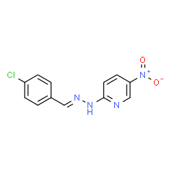 ChemSpider 2D Image | 2-[(2E)-2-(4-Chlorobenzylidene)hydrazino]-5-nitropyridine | C12H9ClN4O2