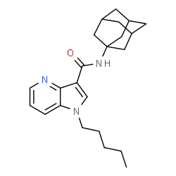 ChemSpider 2D Image | N-(Adamantan-1-yl)-1-pentyl-1H-pyrrolo[3,2-b]pyridine-3-carboxamide | C23H31N3O
