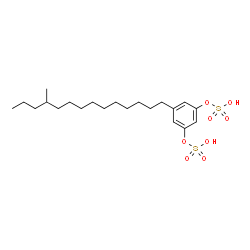 ChemSpider 2D Image | 5-(11-Methyltetradecyl)-1,3-phenylene bis(hydrogen sulfate) | C21H36O8S2