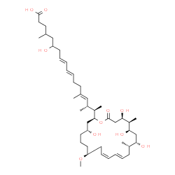 ChemSpider 2D Image | (8E,10E,14E,16R,17R)-6-Hydroxy-4,14,16-trimethyl-17-[(2S,4R,8S,10Z,12E,15S,16S,18R,19S,20R)-4,16,18,20-tetrahydroxy-8-methoxy-15,19-dimethyl-22-oxooxacyclodocosa-10,12-dien-2-yl]-8,10,14-octadecatrien
oic acid | C45H76O10