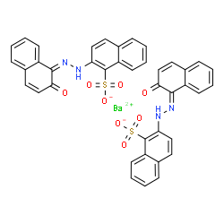 ChemSpider 2D Image | Barium bis{2-[(2Z)-2-(2-oxo-1(2H)-naphthalenylidene)hydrazino]-1-naphthalenesulfonate} | C40H26BaN4O8S2