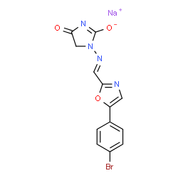 ChemSpider 2D Image | Azumolene (sodium salt) | C13H8BrN4NaO3
