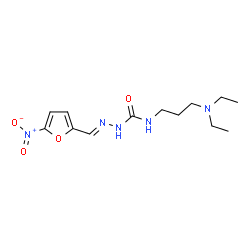 ChemSpider 2D Image | 2-Furaldehyde, 5-nitro-, 4-(3-(diethylamino)propyl)semicarbazone, | C13H21N5O4