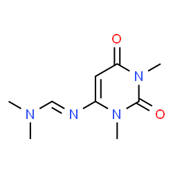 ChemSpider 2D Image | N'-(1,3-Dimethyl-2,6-dioxo-1,2,3,6-tetrahydro-4-pyrimidinyl)-N,N-dimethylimidoformamide | C9H14N4O2