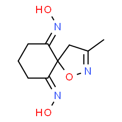 ChemSpider 2D Image | 3-methyl-1-oxa-2-azaspiro[4.5]dec-2-ene-6,10-dione dioxime | C9H13N3O3