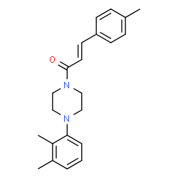 ChemSpider 2D Image | (2E)-1-[4-(2,3-Dimethylphenyl)-1-piperazinyl]-3-(4-methylphenyl)-2-propen-1-one | C22H26N2O
