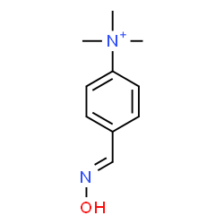 ChemSpider 2D Image | 4-[(E)-(Hydroxyimino)methyl]-N,N,N-trimethylanilinium | C10H15N2O