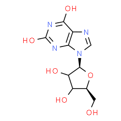ChemSpider 2D Image | 9-(beta-L-glycero-Pentofuranosyl)-9H-purine-2,6-diol | C10H12N4O6