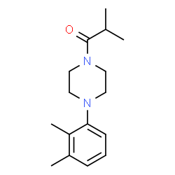 ChemSpider 2D Image | 1-[4-(2,3-Dimethylphenyl)-1-piperazinyl]-2-methyl-1-propanone | C16H24N2O