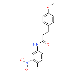 ChemSpider 2D Image | N-(4-Fluoro-3-nitrophenyl)-3-(4-methoxyphenyl)propanamide | C16H15FN2O4