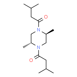 ChemSpider 2D Image | 1,1'-[(2R,5S)-2,5-Dimethyl-1,4-piperazinediyl]bis(3-methyl-1-butanone) | C16H30N2O2
