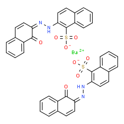 ChemSpider 2D Image | Barium bis{2-[(2Z)-2-(1-oxo-2(1H)-naphthalenylidene)hydrazino]-1-naphthalenesulfonate} | C40H26BaN4O8S2