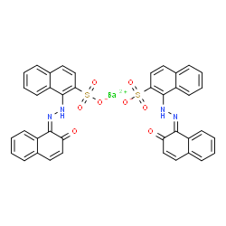 ChemSpider 2D Image | Barium bis{1-[(2Z)-2-(2-oxo-1(2H)-naphthalenylidene)hydrazino]-2-naphthalenesulfonate} | C40H26BaN4O8S2