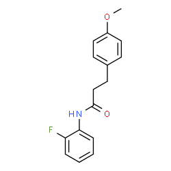 ChemSpider 2D Image | N-(2-Fluorophenyl)-3-(4-methoxyphenyl)propanamide | C16H16FNO2
