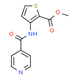 ChemSpider 2D Image | Methyl 3-(isonicotinoylamino)-2-thiophenecarboxylate | C12H10N2O3S