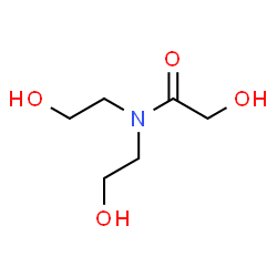 ChemSpider 2D Image | 2-Hydroxy-N,N-bis(2-hydroxyethyl)acetamide | C6H13NO4