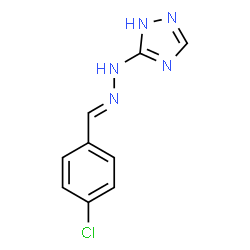 ChemSpider 2D Image | 5-[(2E)-2-(4-Chlorobenzylidene)hydrazino]-1H-1,2,4-triazole | C9H8ClN5