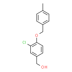 ChemSpider 2D Image | {3-Chloro-4-[(4-methylbenzyl)oxy]phenyl}methanol | C15H15ClO2