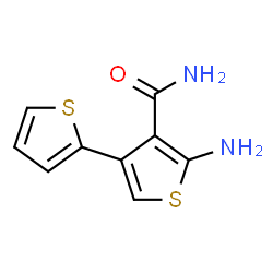 ChemSpider 2D Image | 5'-Amino-2,3'-bithiophene-4'-carboxamide | C9H8N2OS2