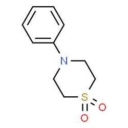 ChemSpider 2D Image | 4-PHENYLTHIOMORPHOLINE 1,1-DIOXIDE | C10H13NO2S