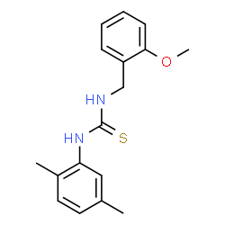 ChemSpider 2D Image | 1-(2,5-Dimethylphenyl)-3-(2-methoxybenzyl)thiourea | C17H20N2OS
