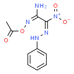 ChemSpider 2D Image | (1E,2E)-N'-Acetoxy-2-nitro-2-(phenylhydrazono)ethanimidamide | C10H11N5O4