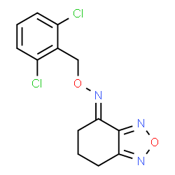ChemSpider 2D Image | (4E)-N-[(2,6-Dichlorobenzyl)oxy]-6,7-dihydro-2,1,3-benzoxadiazol-4(5H)-imine | C13H11Cl2N3O2
