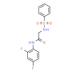 ChemSpider 2D Image | N-(2,4-Difluorophenyl)-N~2~-(phenylsulfonyl)glycinamide | C14H12F2N2O3S