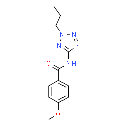 ChemSpider 2D Image | 4-Methoxy-N-(2-propyl-2H-tetrazol-5-yl)benzamide | C12H15N5O2