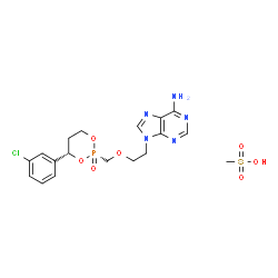 ChemSpider 2D Image | Pradefovir Mesylate | C18H23ClN5O7PS
