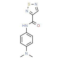 ChemSpider 2D Image | N-[4-(Dimethylamino)phenyl]-1,2,5-thiadiazole-3-carboxamide | C11H12N4OS