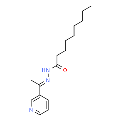 ChemSpider 2D Image | N'-[(1E)-1-(3-Pyridinyl)ethylidene]nonanehydrazide | C16H25N3O