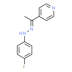 ChemSpider 2D Image | 4-[(1E)-N-(4-Fluorophenyl)ethanehydrazonoyl]pyridine | C13H12FN3