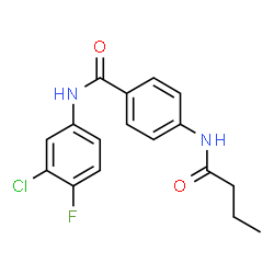 ChemSpider 2D Image | 4-(Butyrylamino)-N-(3-chloro-4-fluorophenyl)benzamide | C17H16ClFN2O2