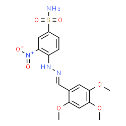 ChemSpider 2D Image | 3-Nitro-4-[(2E)-2-(2,4,5-trimethoxybenzylidene)hydrazino]benzenesulfonamide | C16H18N4O7S