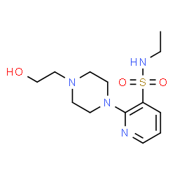 ChemSpider 2D Image | N-Ethyl-2-[4-(2-hydroxyethyl)-1-piperazinyl]-3-pyridinesulfonamide | C13H22N4O3S