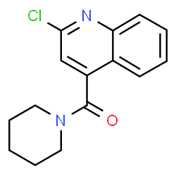 ChemSpider 2D Image | (2-Chloro-4-quinolinyl)-1-piperidinylmethanone | C15H15ClN2O