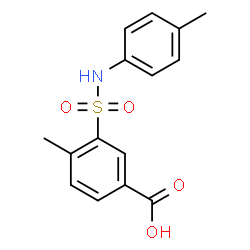 ChemSpider 2D Image | 4-Methyl-3-p-tolylsulfamoyl-benzoic acid | C15H15NO4S