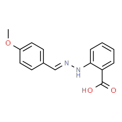 ChemSpider 2D Image | 2-[(2E)-2-(4-Methoxybenzylidene)hydrazino]benzoic acid | C15H14N2O3