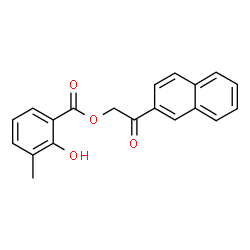 ChemSpider 2D Image | 2-(2-Naphthyl)-2-oxoethyl 2-hydroxy-3-methylbenzoate | C20H16O4