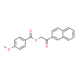 ChemSpider 2D Image | 2-(2-Naphthyl)-2-oxoethyl 4-methoxybenzoate | C20H16O4