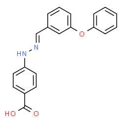 ChemSpider 2D Image | 4-[(2E)-2-(3-Phenoxybenzylidene)hydrazino]benzoic acid | C20H16N2O3