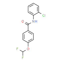 ChemSpider 2D Image | N-(2-Chlorophenyl)-4-(difluoromethoxy)benzamide | C14H10ClF2NO2