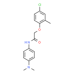 ChemSpider 2D Image | 2-(4-Chloro-2-methylphenoxy)-N-[4-(dimethylamino)phenyl]acetamide | C17H19ClN2O2