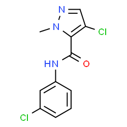ChemSpider 2D Image | 4-Chloro-N-(3-chlorophenyl)-1-methyl-1H-pyrazole-5-carboxamide | C11H9Cl2N3O