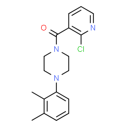 ChemSpider 2D Image | (2-Chloro-3-pyridinyl)[4-(2,3-dimethylphenyl)-1-piperazinyl]methanone | C18H20ClN3O